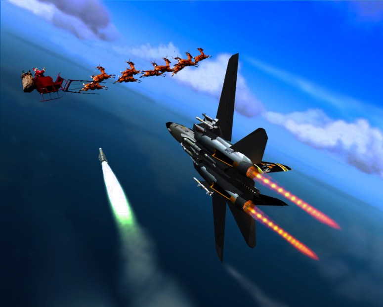 Santa shot down